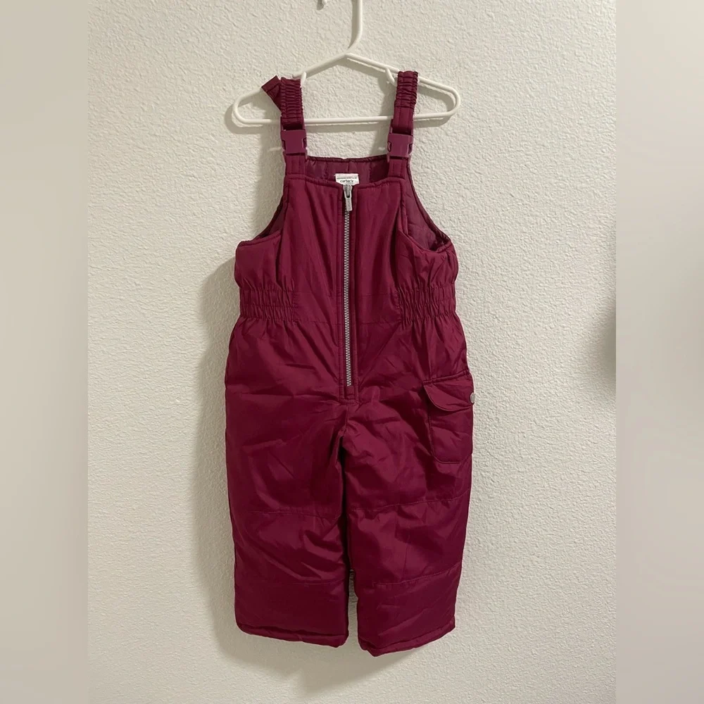 Carter Kids Burgundy Snow Bib